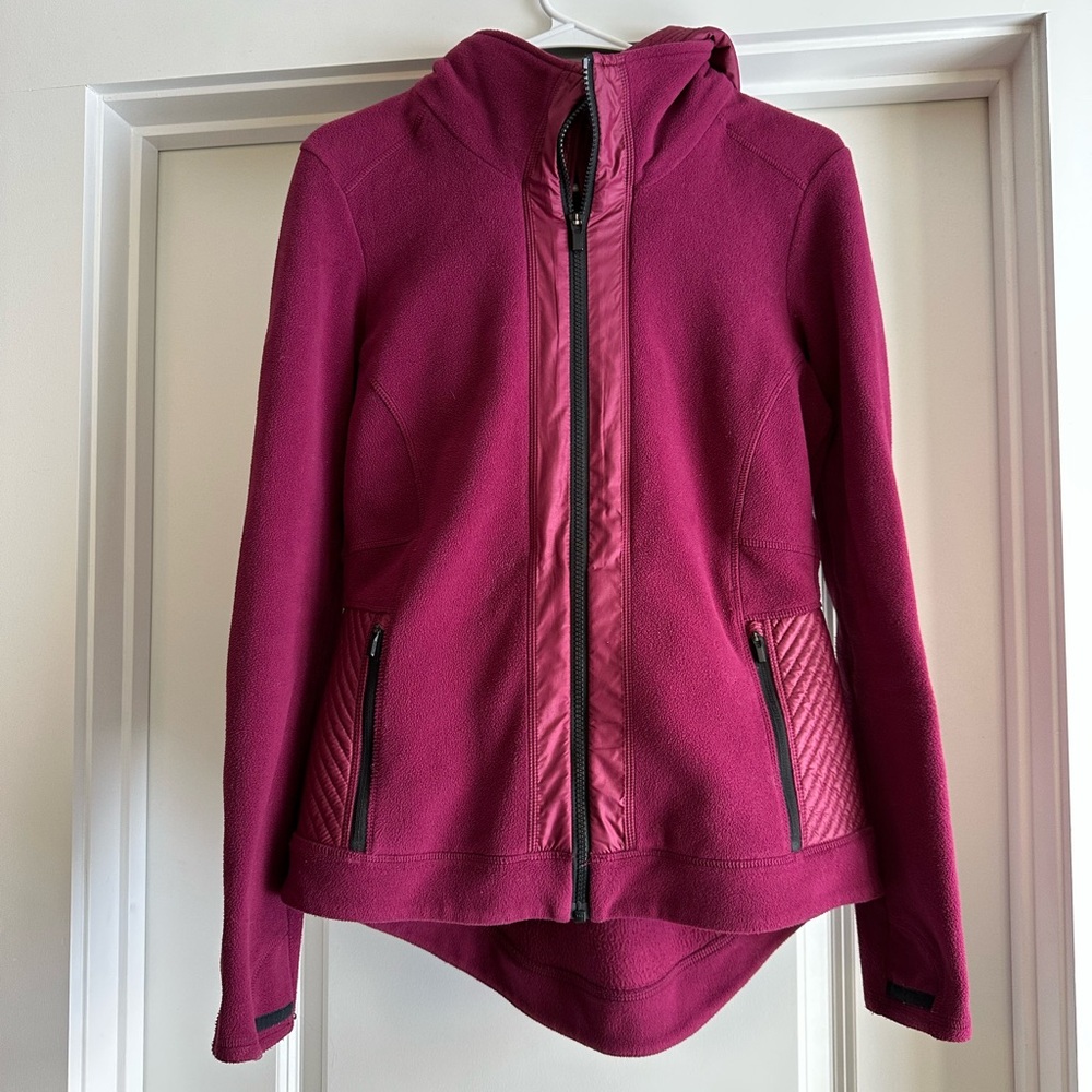 Athleta Magenta Zip Up